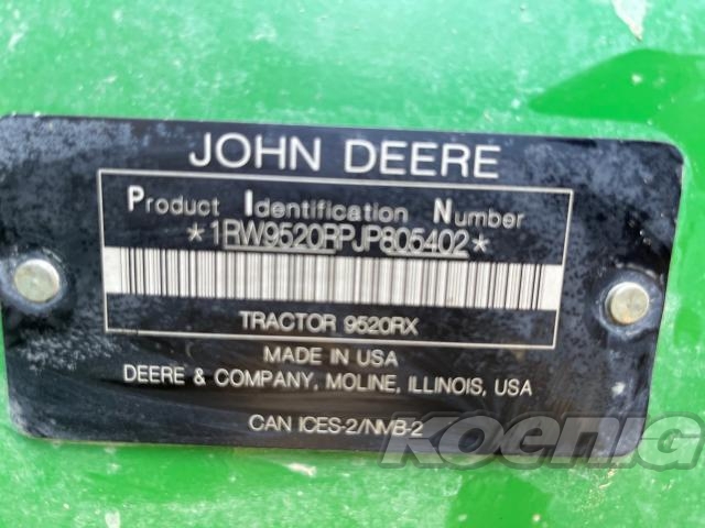 Used 2018 John Deere 9520RX Track Tractors at Koenig Equipment in Greensburg, IN - PhotoXL10