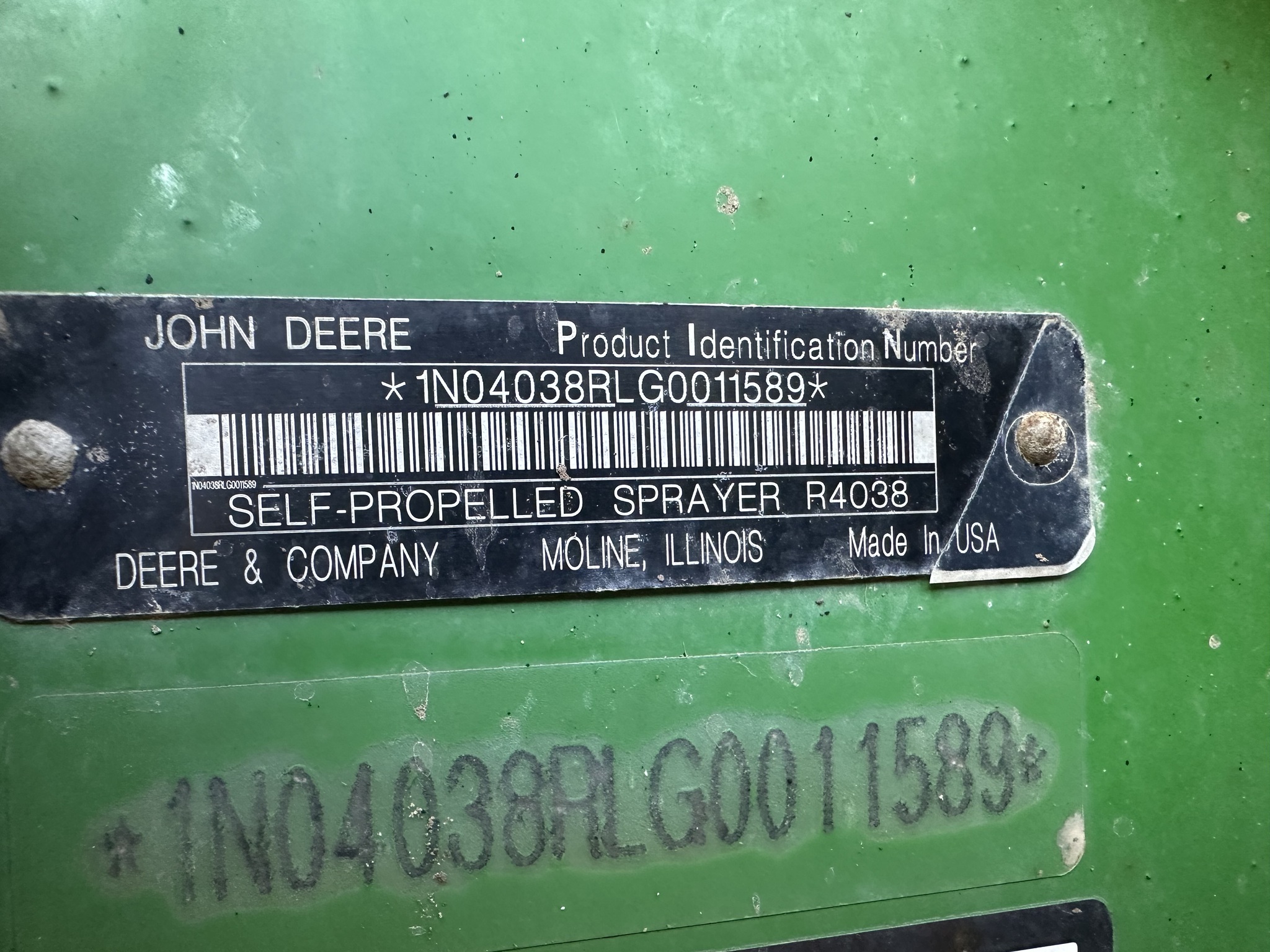  2016 John Deere R4038 at Heritage Tractor in Clinton, MO