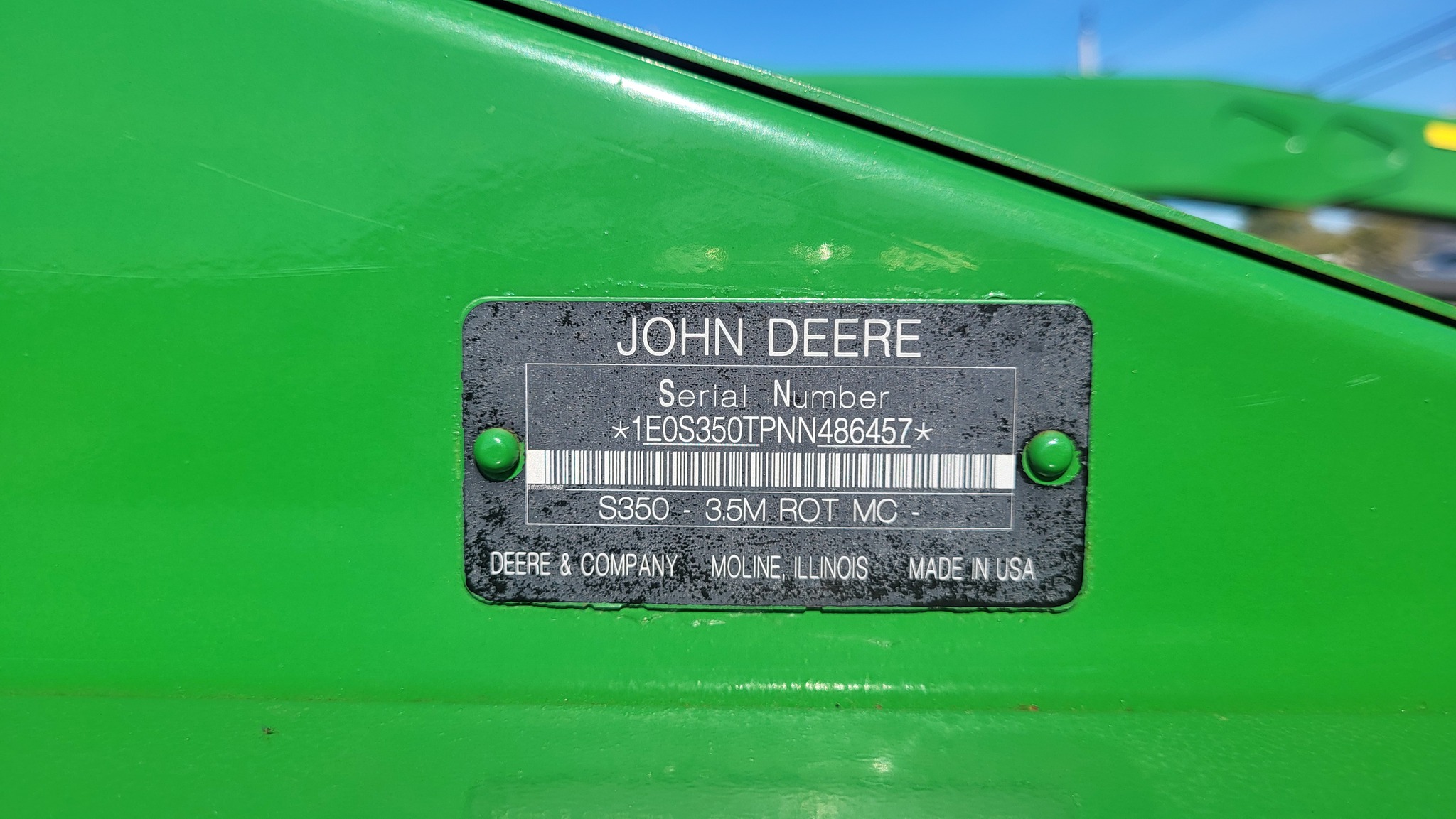 2022 John Deere S350 Image 9