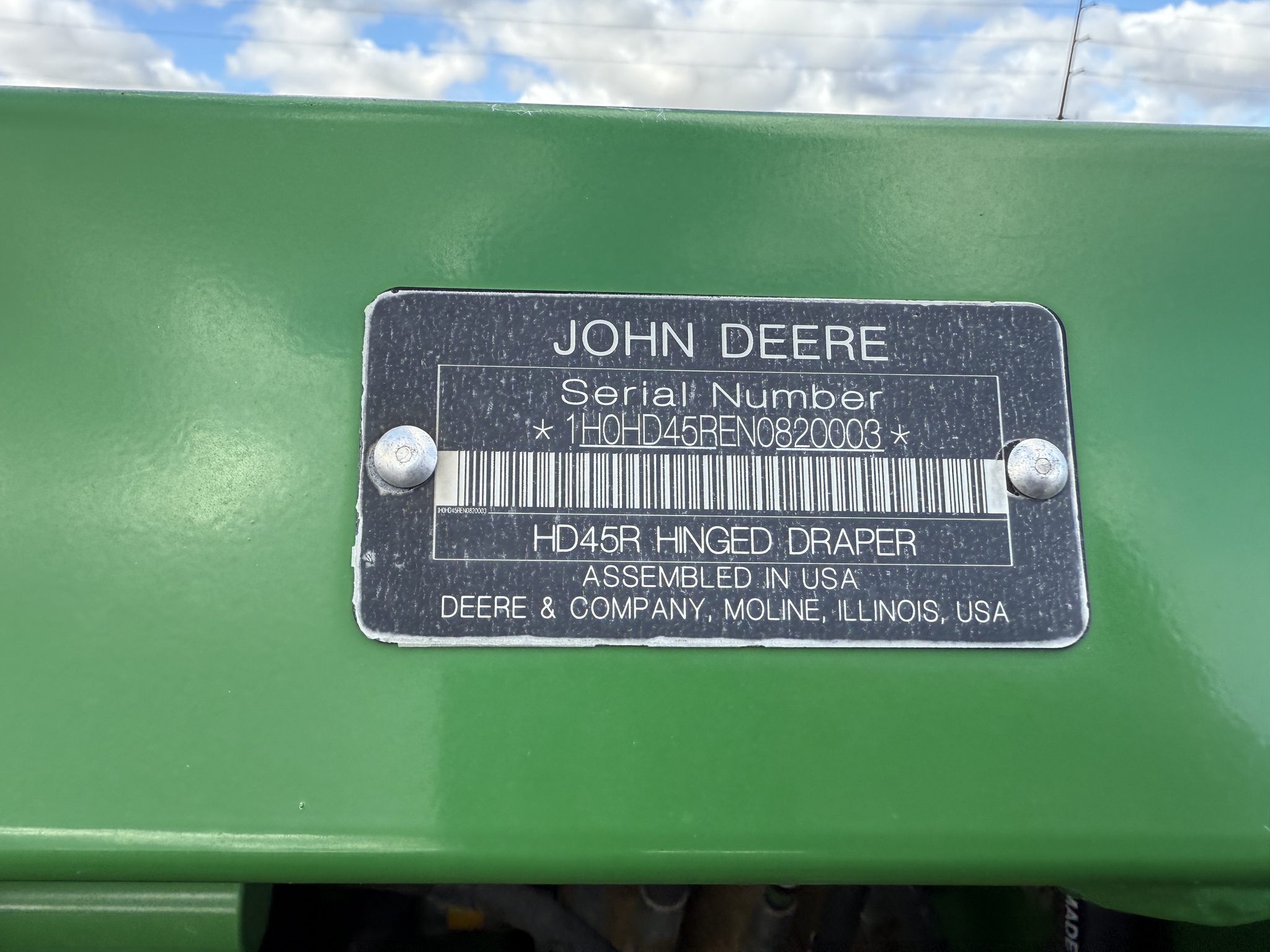 2022 John Deere HD45R Image 20
