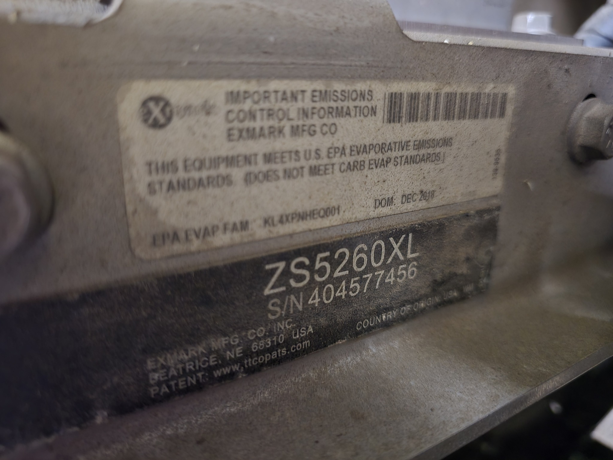 2018 Exmark Z-Spray ZS5260XL Image 16