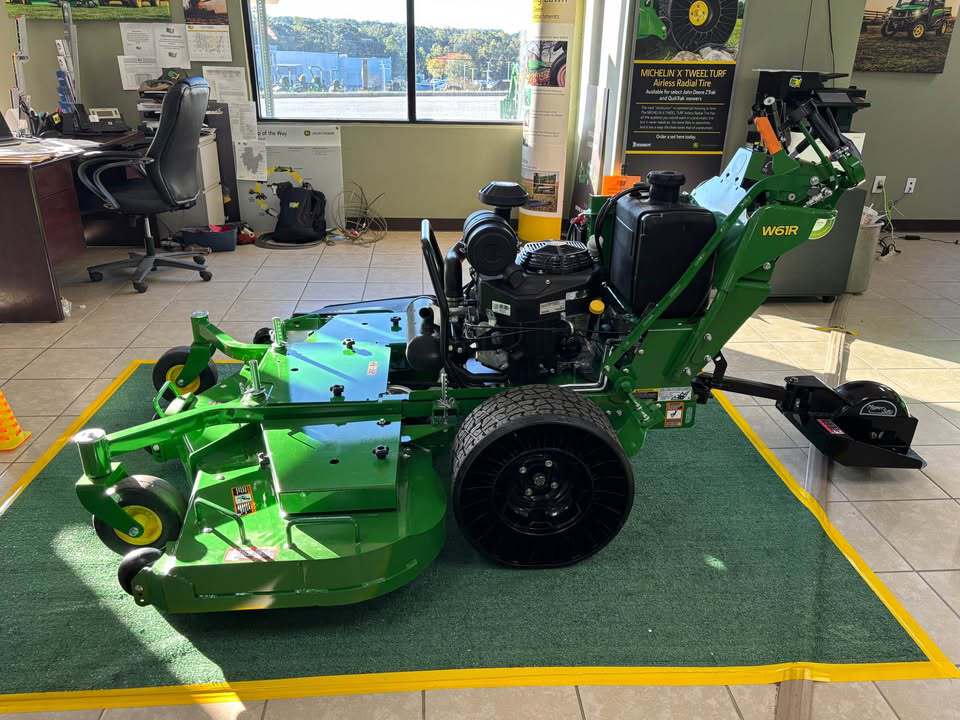 John Deere W61R Commercial Walk-Behind Mower with Michelin X Tweels & One Wheel Sulky Image 2
