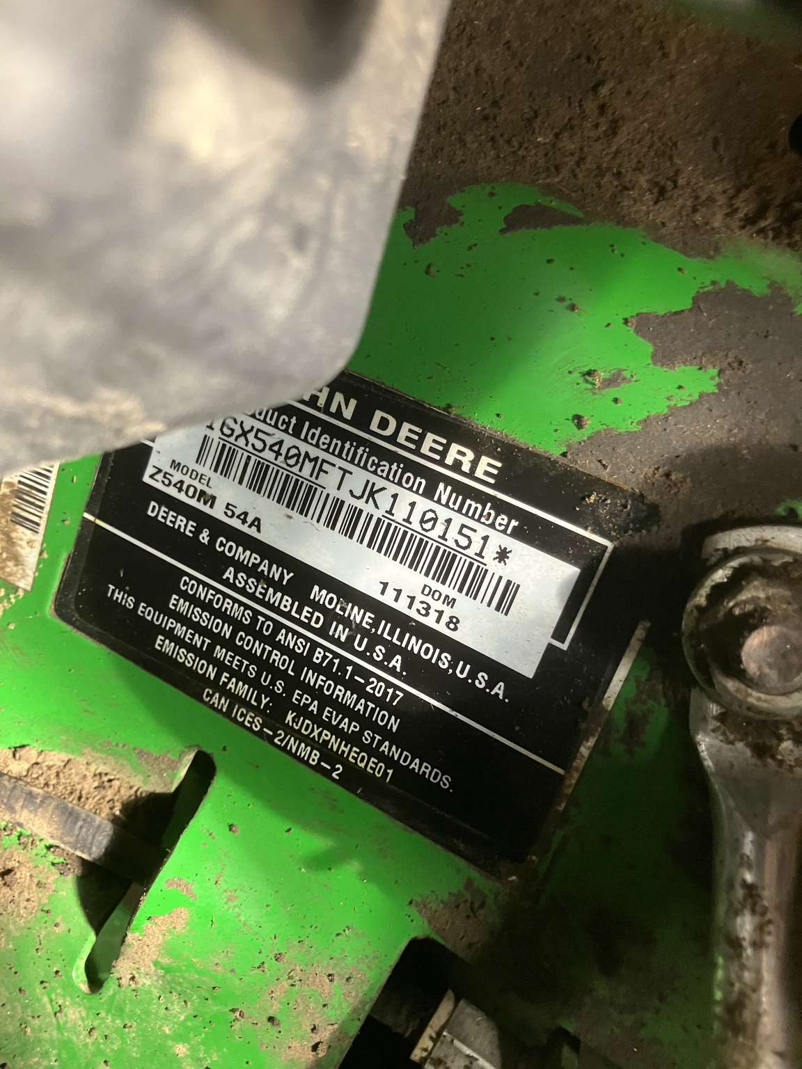 2019 John Deere Z540M Image 5