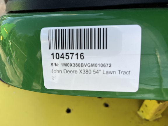 2016 John Deere X380