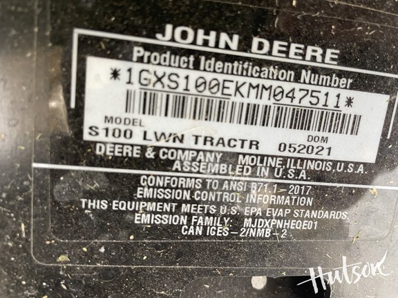 Photo of 2021 John Deere S100