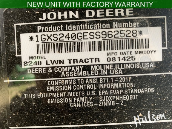 Photo of 2025 John Deere S240