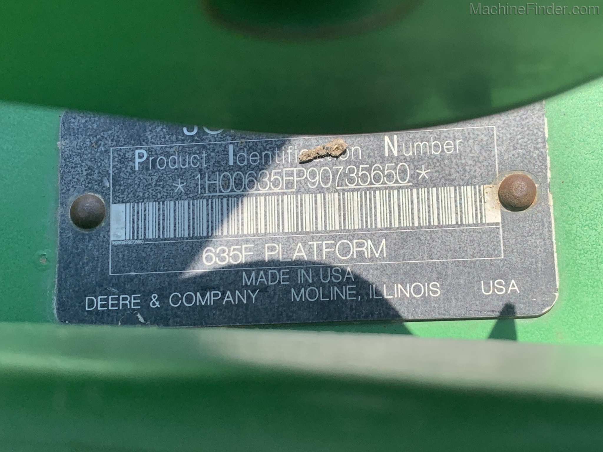 2010 John Deere 635F Image 4