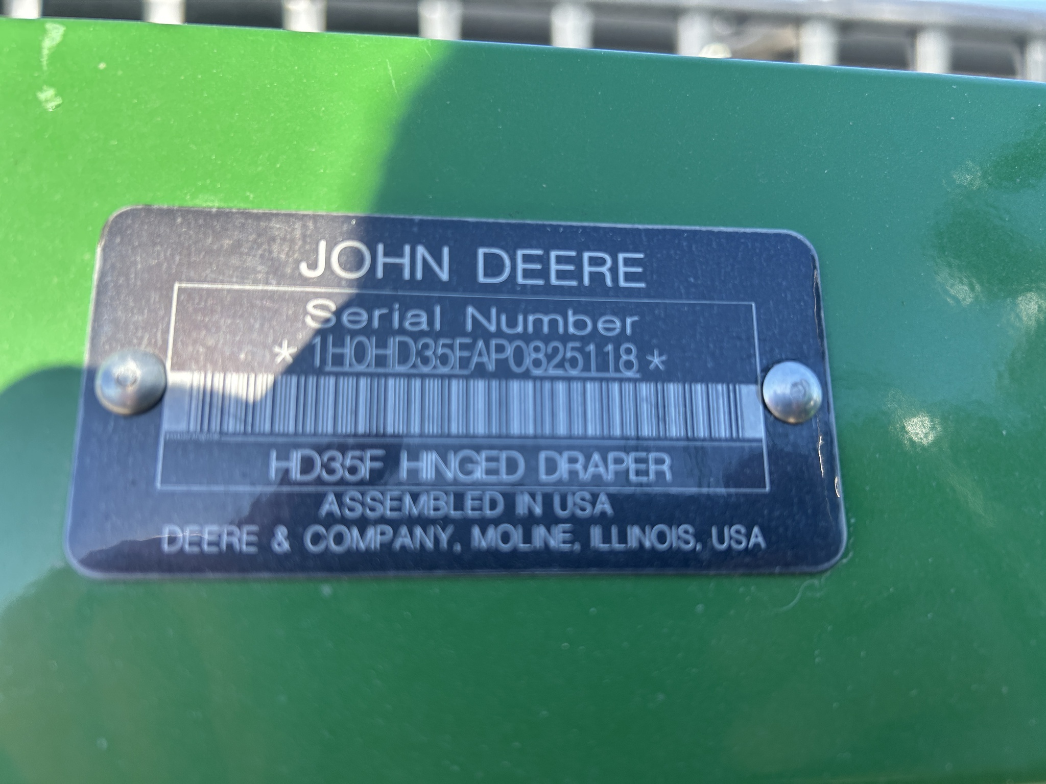  2023 John Deere HD35F at Heritage Tractor in Baldwin City, KS