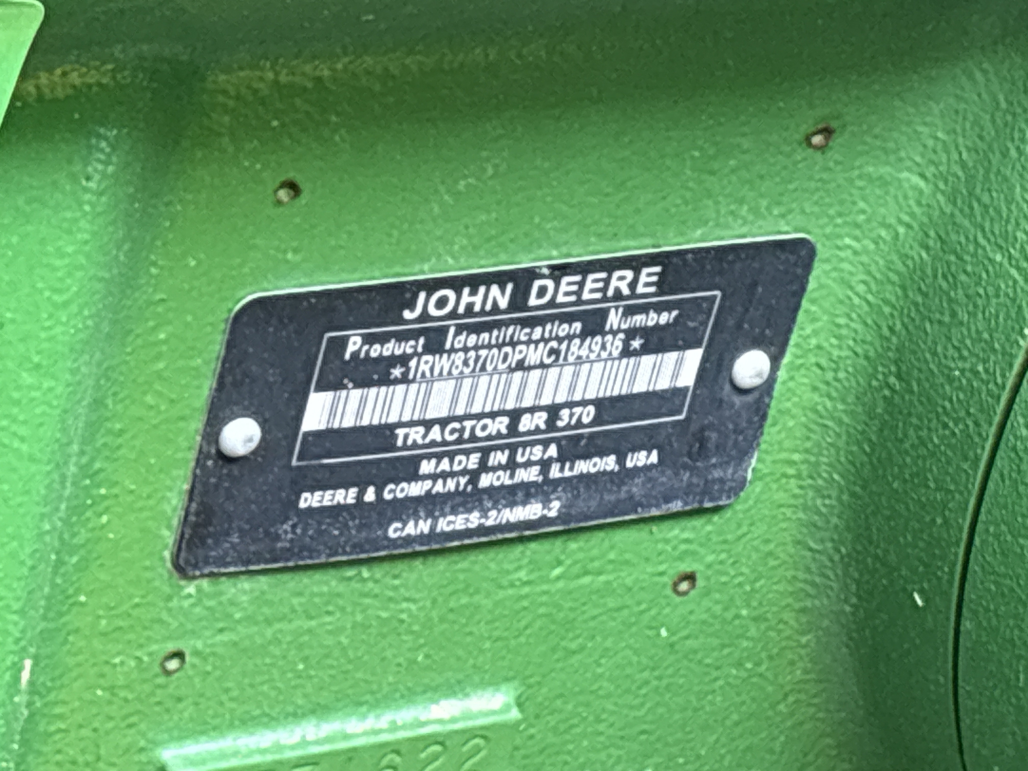 2021 John Deere 8R 370 Image 34