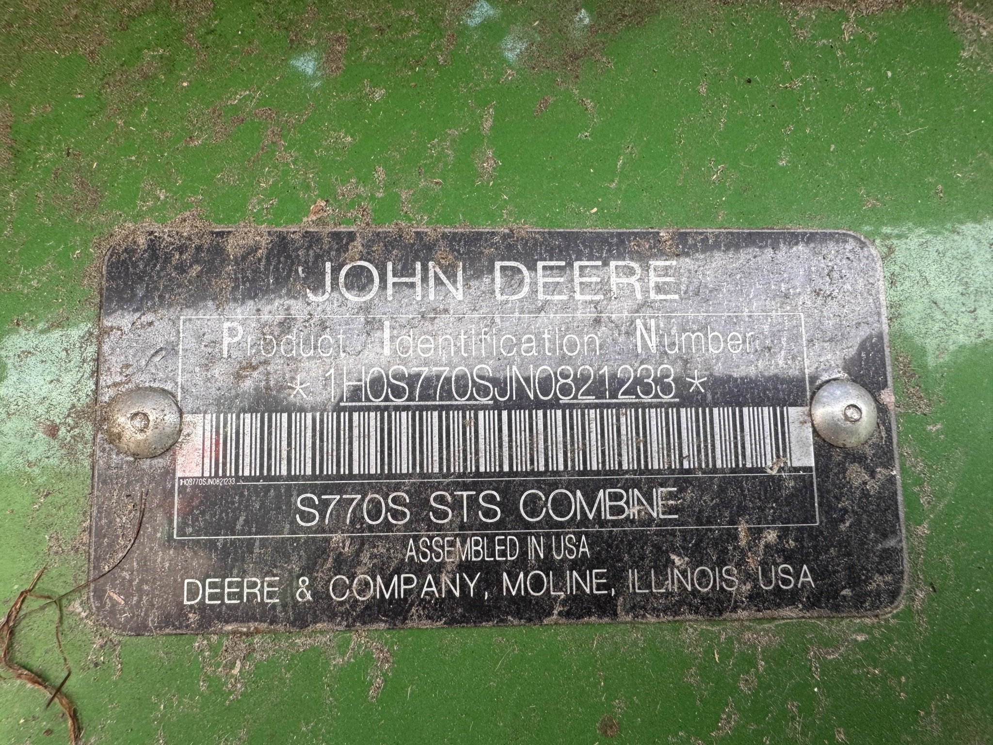  2022 John Deere S770 at Heritage Tractor in Galesburg, IL