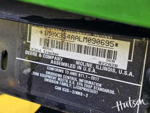 Photo of 2020 John Deere X354