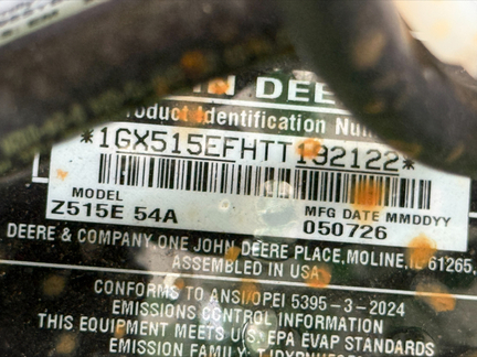 2026 John Deere Z515E