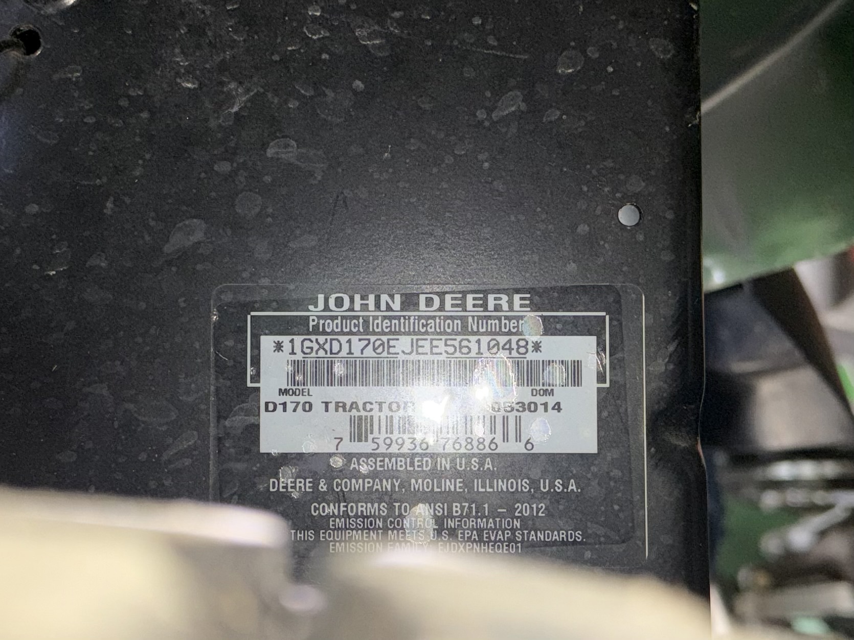 2014 John Deere D170 Image 11