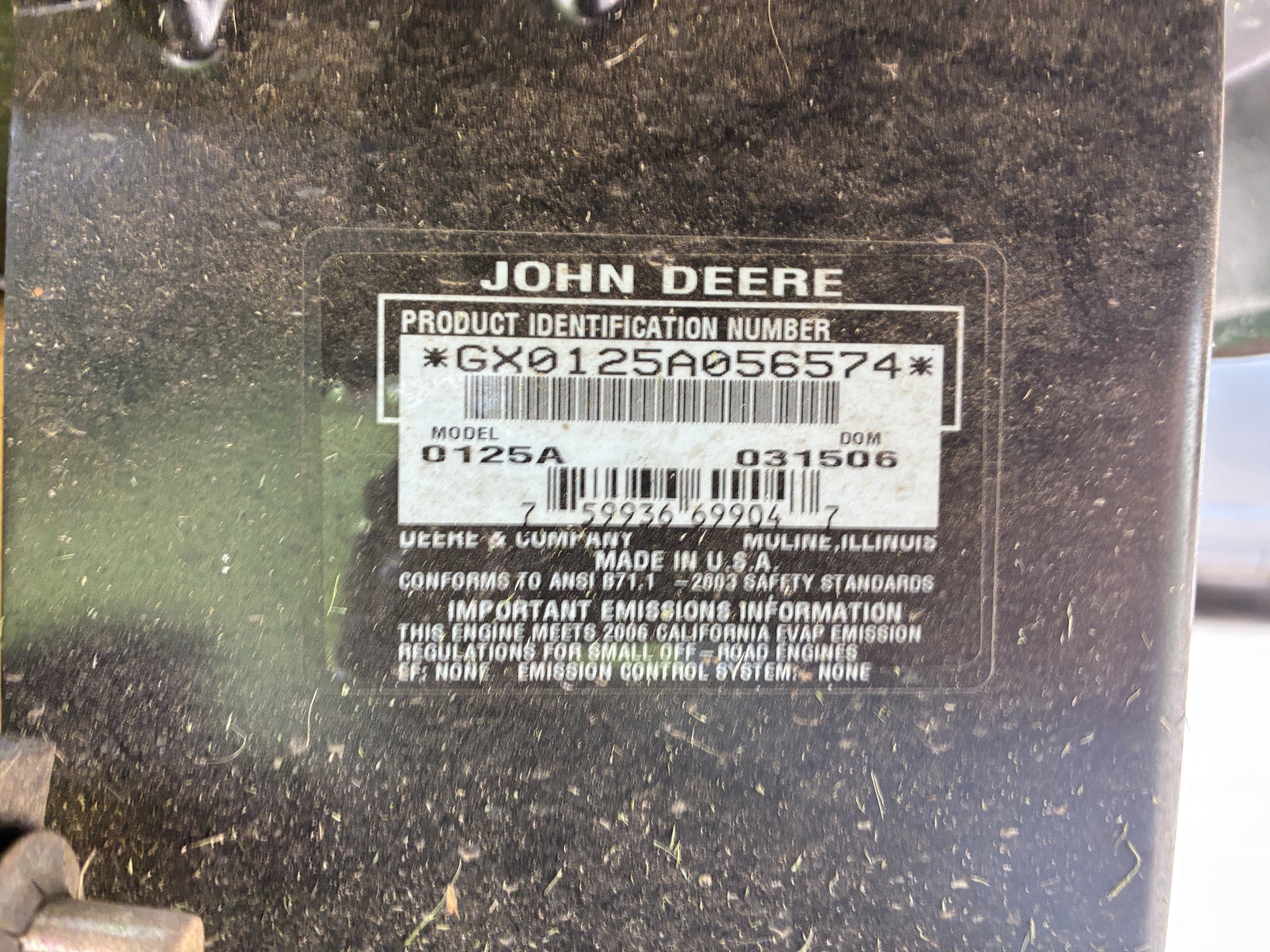 2006 John Deere 125 Image 8