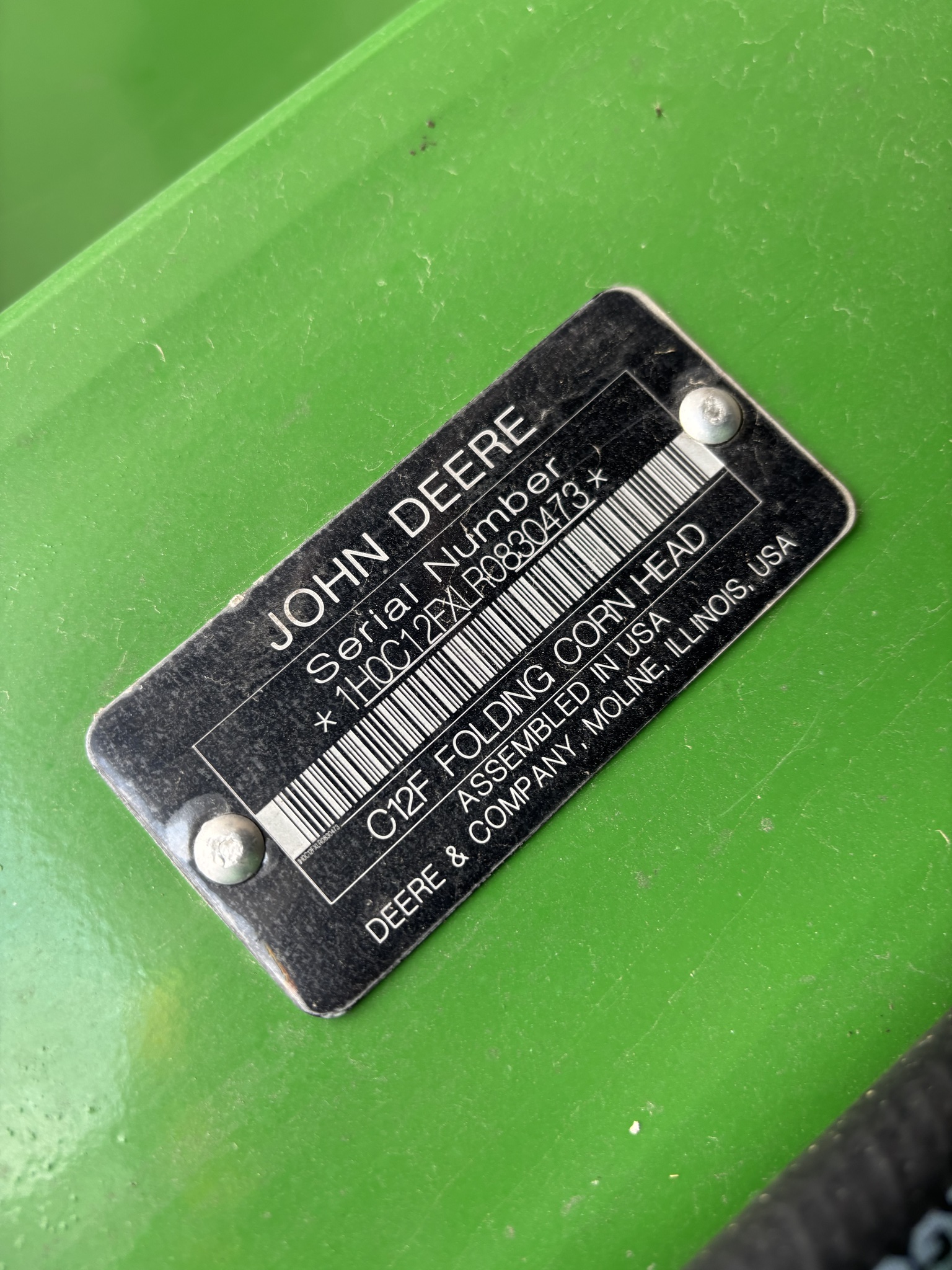  2024 John Deere C12F at Heritage Tractor in Brimfield, IL