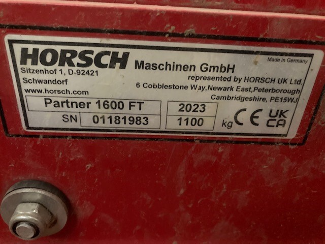 2023 Horsch Finer 6m & Partner 1600 FT