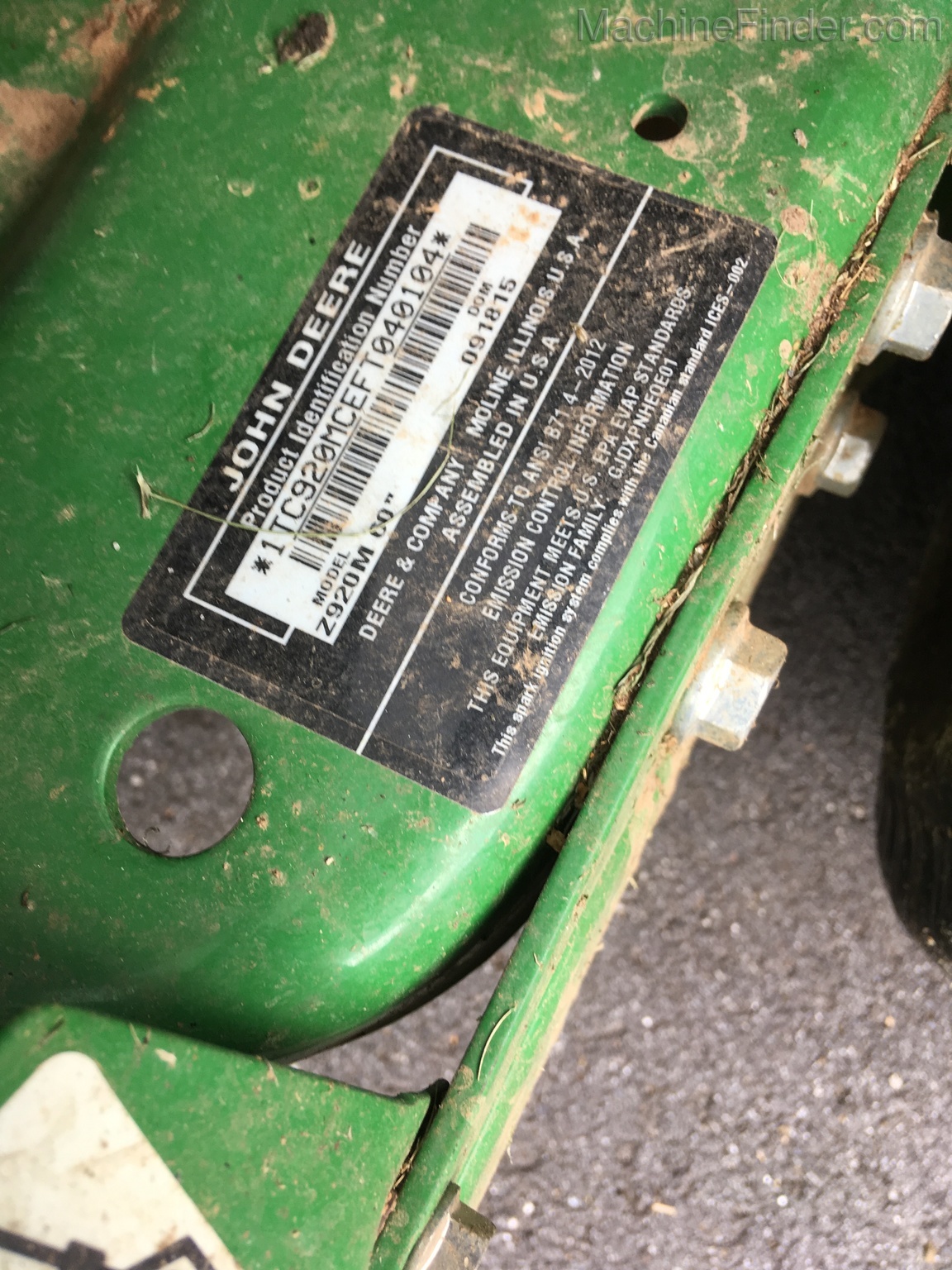 2015 John Deere Z920M Image 5