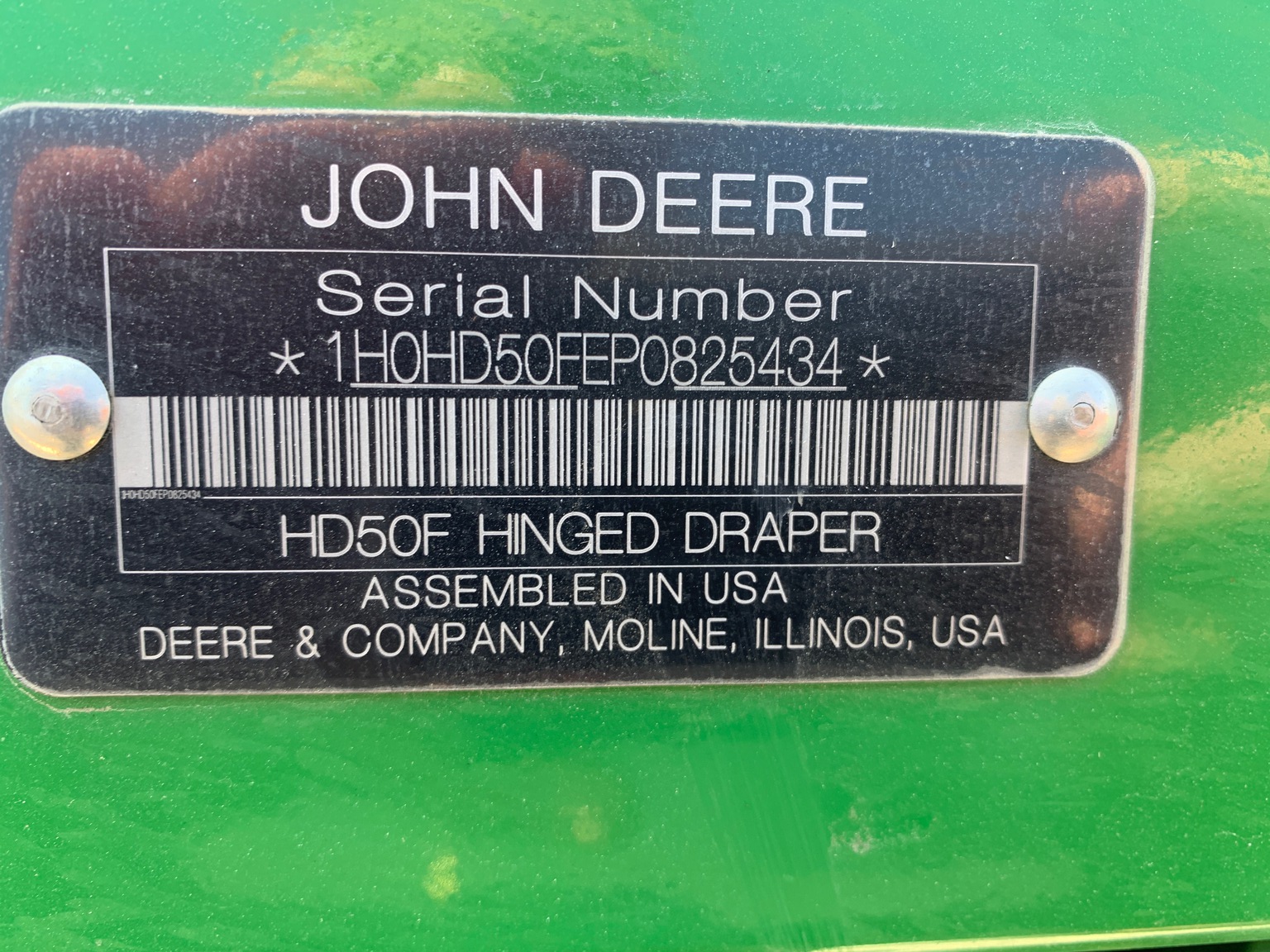  2023 John Deere HD50F at Heritage Tractor in Lamar, MO