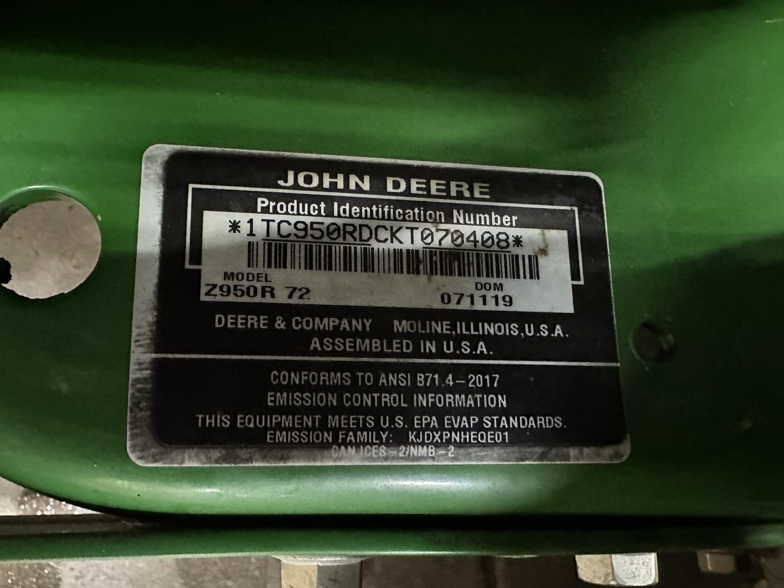 2019 John Deere Z950R Image 20