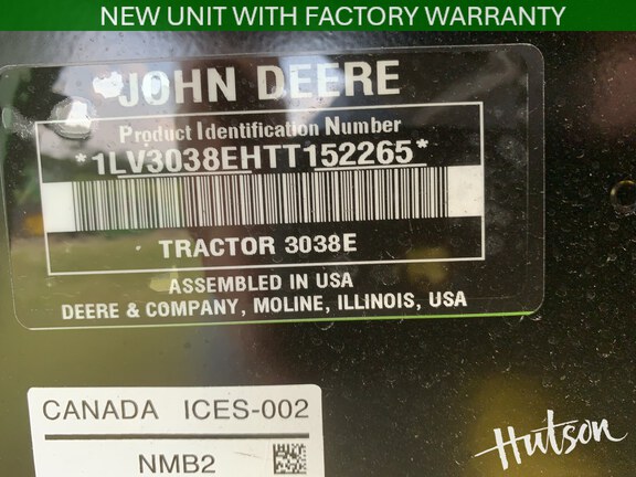 Photo of 2026 John Deere 3038E