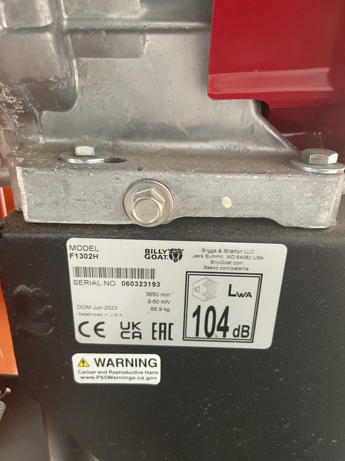 2023 Billy Goat F1302H BG Image 3