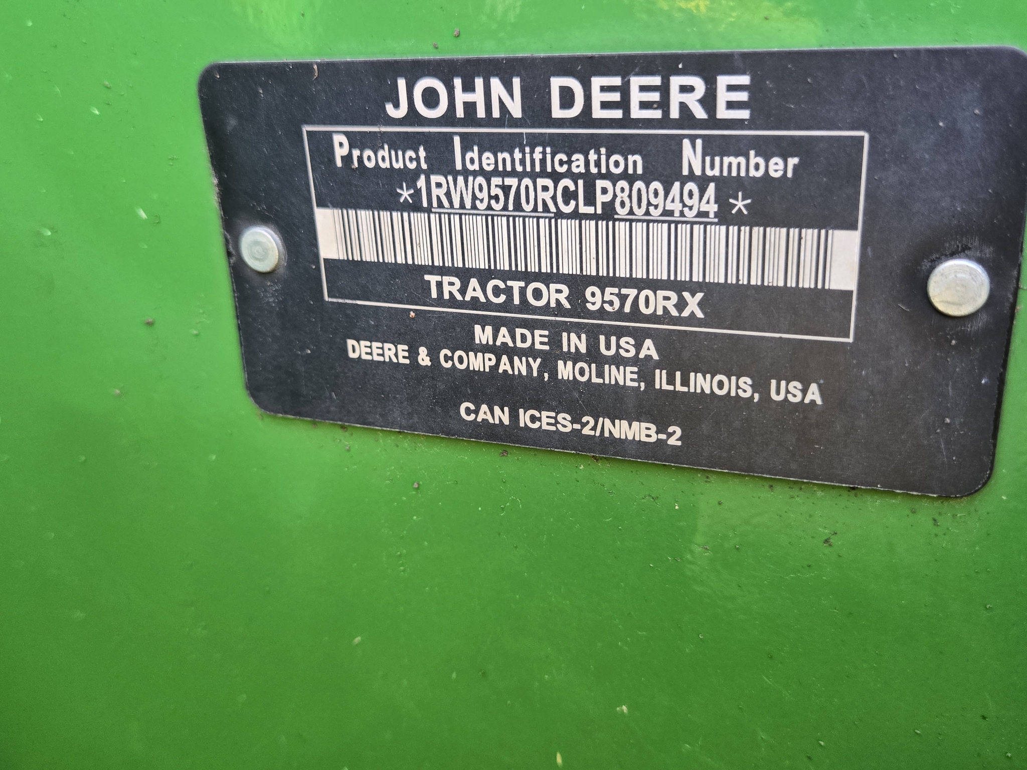  2020 John Deere 9570RX at Heritage Tractor in Monmouth, IL
