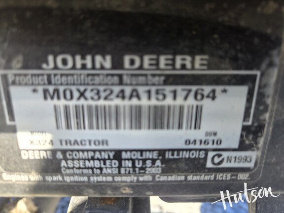 Photo of 2011 John Deere X324