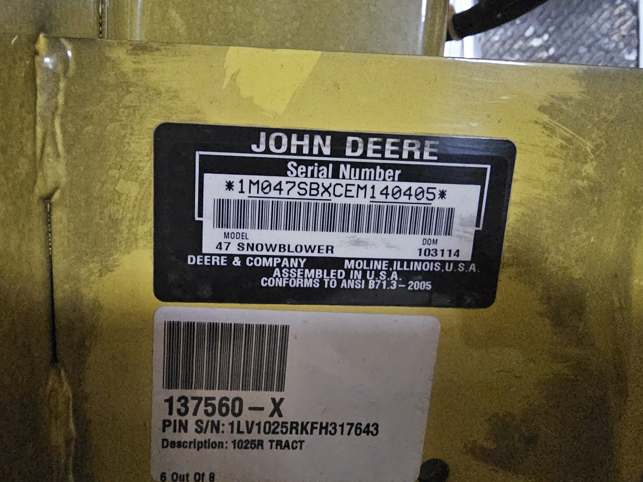  2015 John Deere 47SB at Heritage Tractor in Freeport, IL