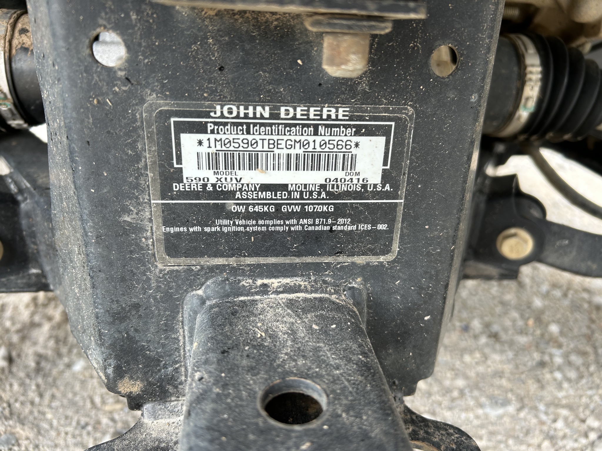  2016 John Deere XUV 590i at Heritage Tractor in Harrison, AR