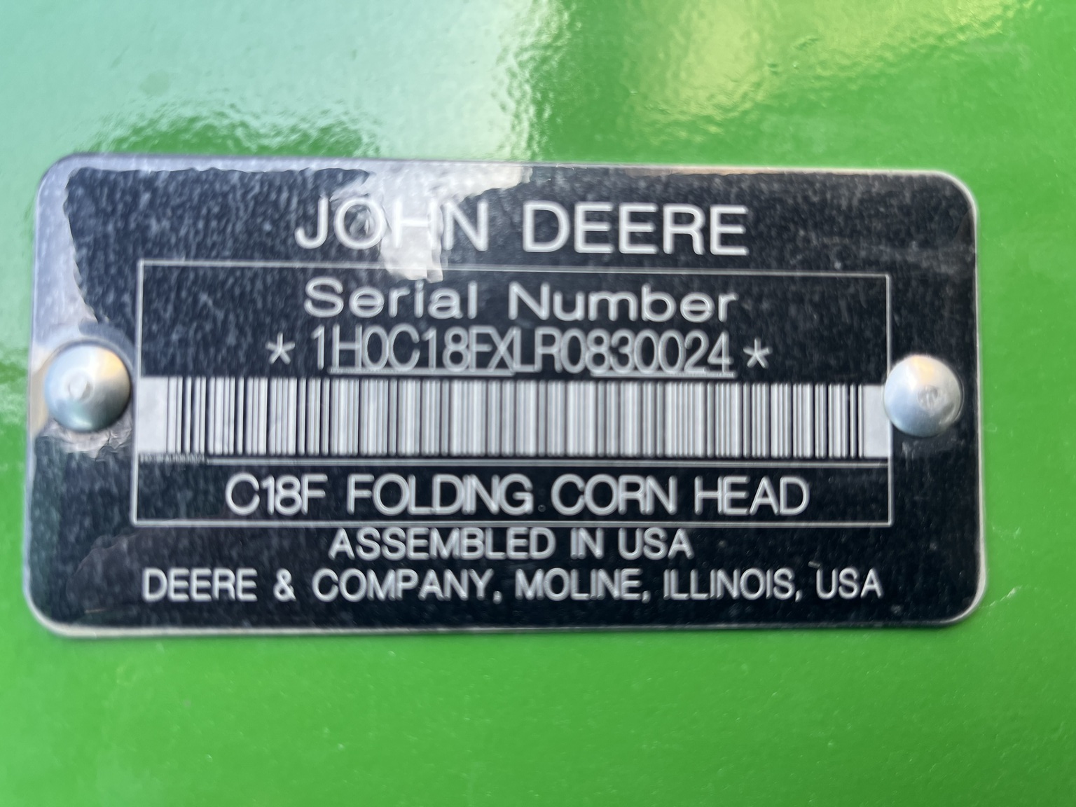  2024 John Deere C18F at Heritage Tractor in Pittsburg, KS