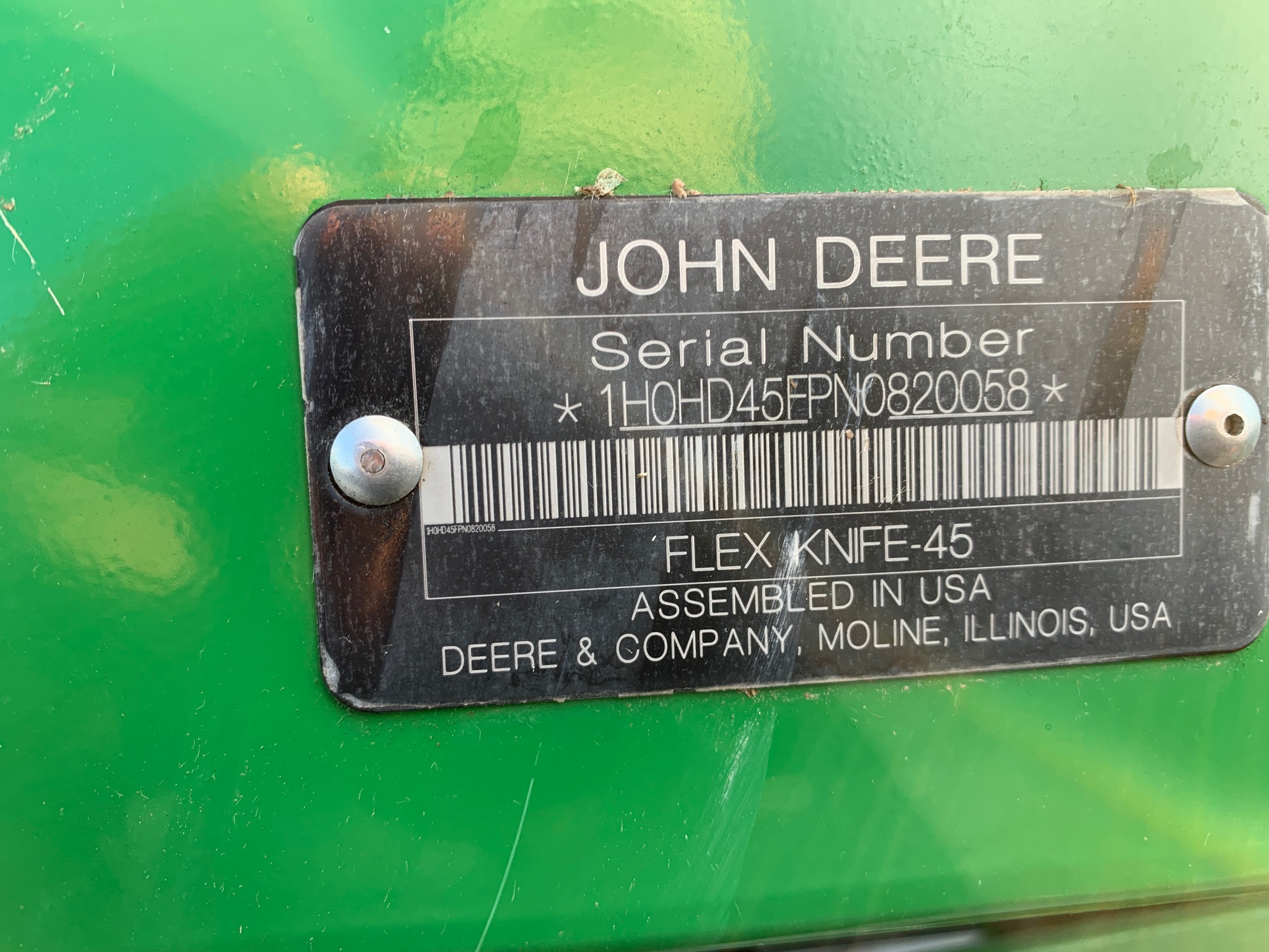  2022 John Deere HD45F at Heritage Tractor in Lamar, MO