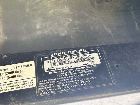 2015 John-Deere 2020A