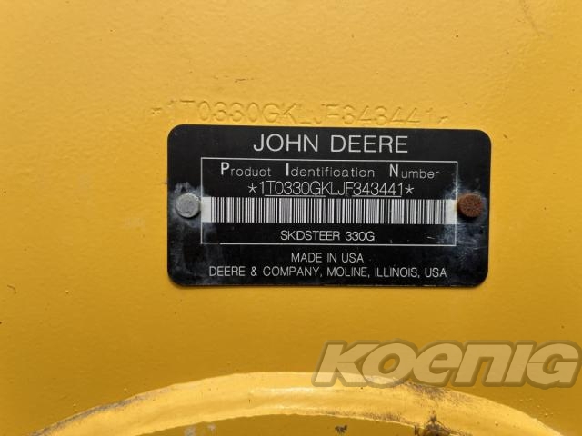 Used 2019 John Deere 330G Skid Steer Loaders at Koenig Equipment in Richmond, IN - PhotoXL22