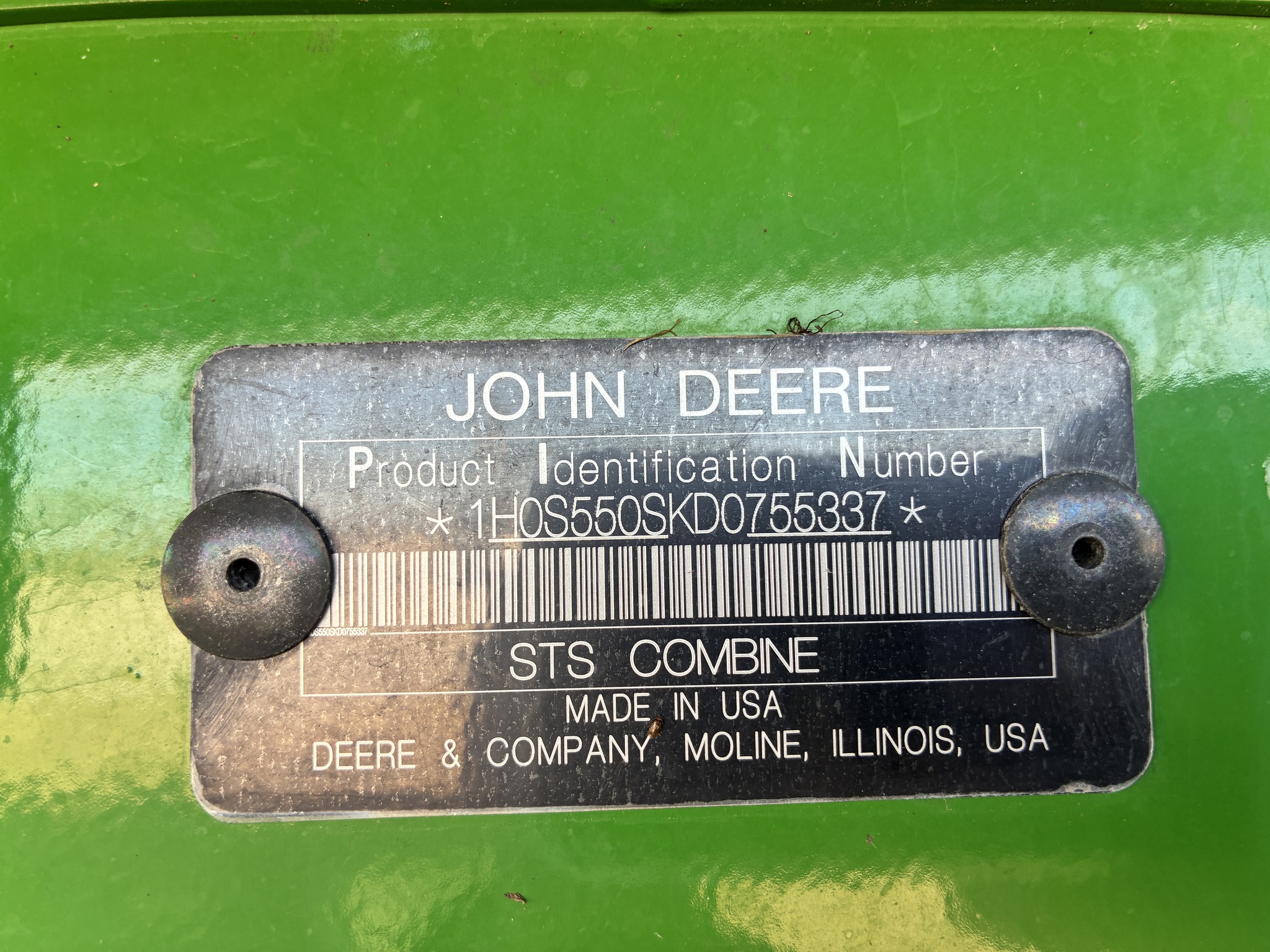 2013 John Deere S550 Image 18