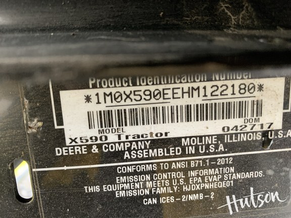 Photo of 2017 John Deere X590