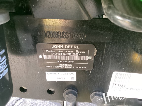 Photo of 2025 John Deere 2038R