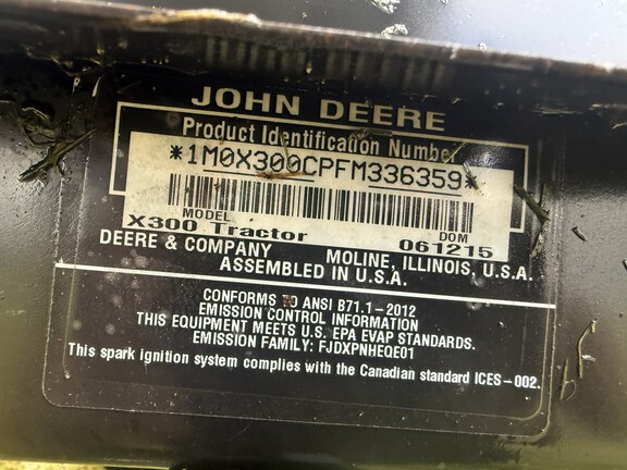 Photo of 2015 John Deere X300