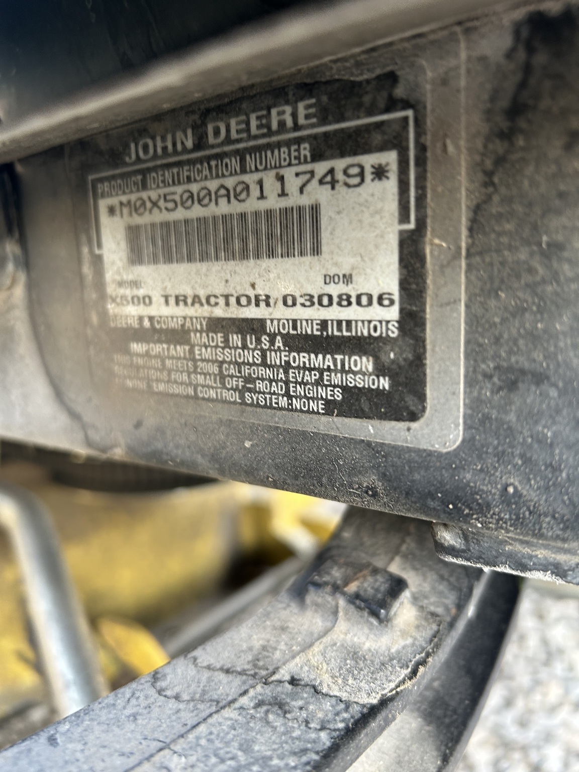 2006 John Deere X500 Image 8