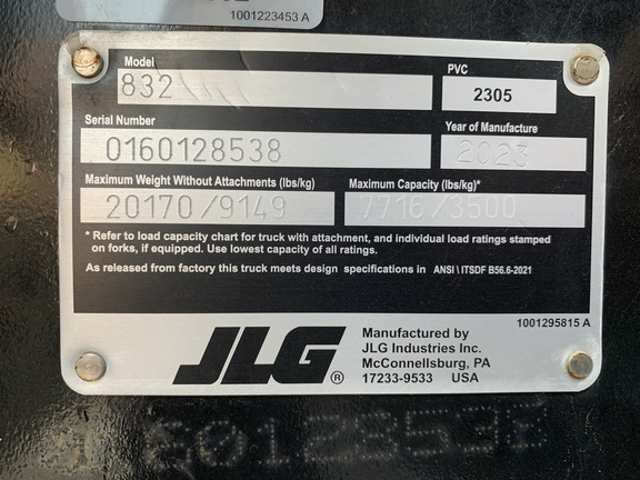 2023 JLG AG832