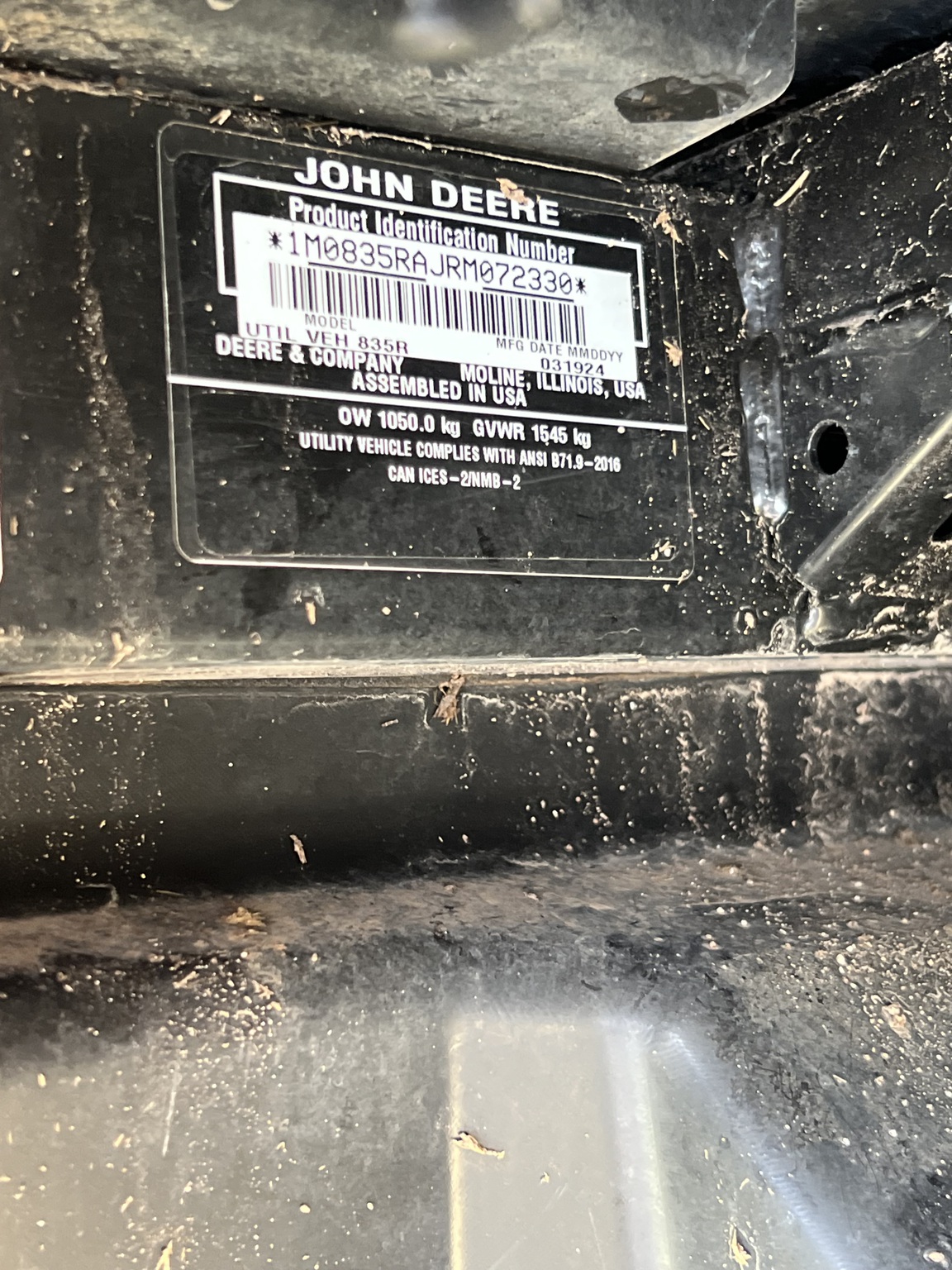  2024 John Deere XUV 835R at Heritage Tractor in Rogersville, MO