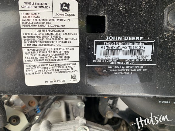 Photo of 2025 John Deere XUV 875M