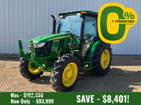  John Deere 5075E Premium Cab Tractor
