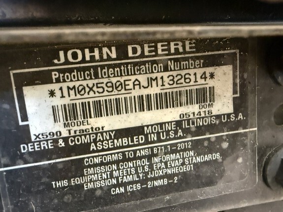 Photo of 2018 John Deere X590