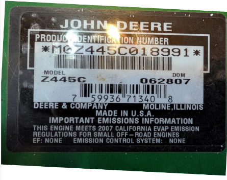Photo of 2007 John Deere Z445