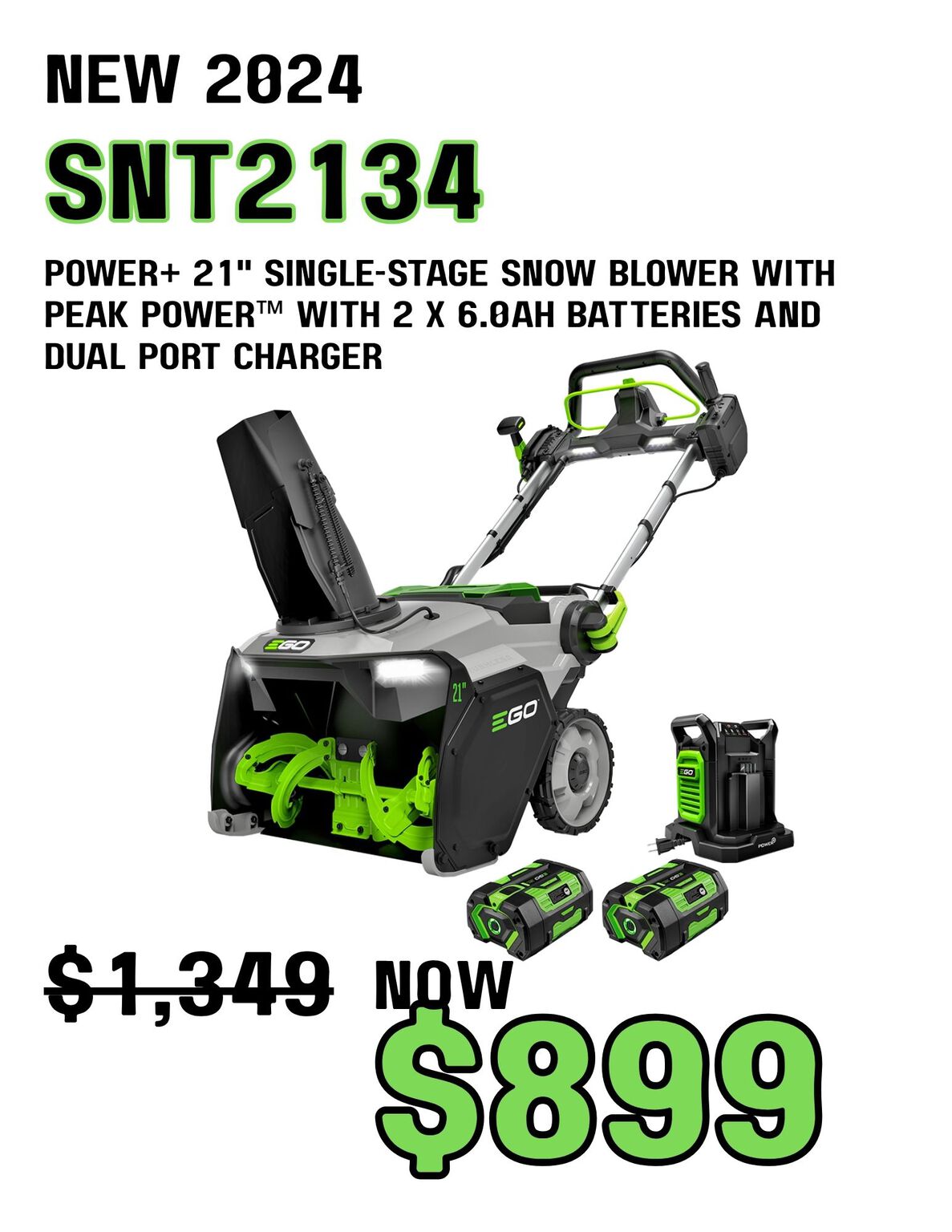 2024 EGO SNT2134 Image 2