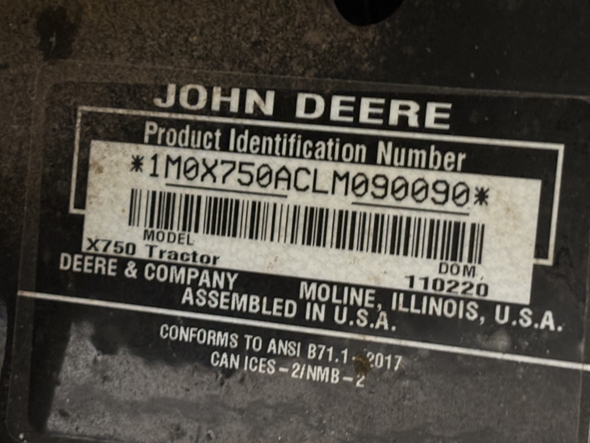 Used 2020 John Deere X750 Lawn & Garden Tractors at Koenig Equipment in Botkins, OH - PhotoXL23