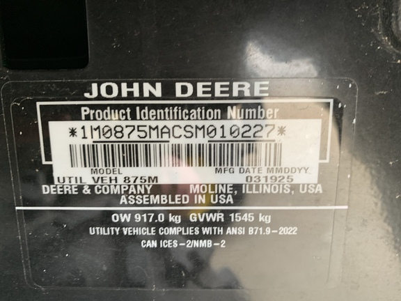 Photo of 2025 John Deere XUV 875M Diesel