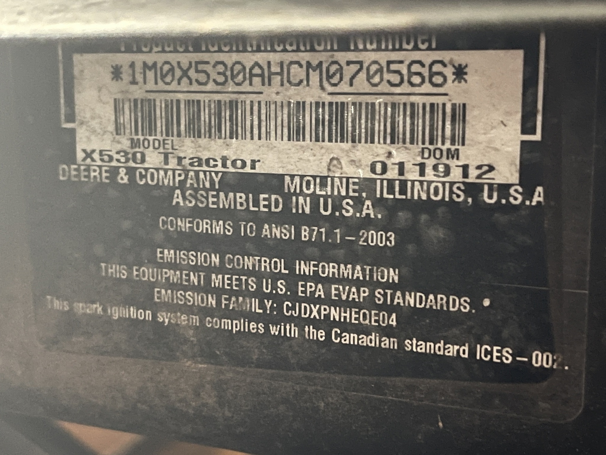 2012 John Deere X530 Image 5