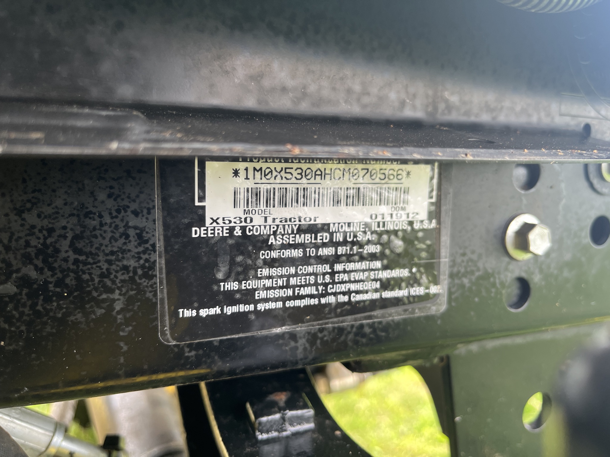 2012 John Deere X530 Image 11