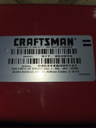 Photo of 2014 Craftsman 3200